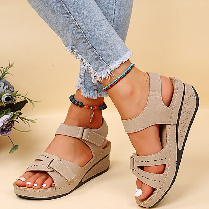 Women’s Open-Toe Sandals with Wedge Heel