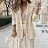 Knitted Blazer Cardigan with Buttons for Women