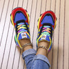 Multicolor Lace up Sneakers for Women