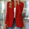 Blazer with Button and Notch Collar for Women