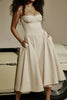 Women’s Sleeveless Midi Dress with Pleated Skirt