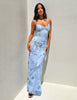 Women’s Floral Maxi Dress with Spaghetti Straps