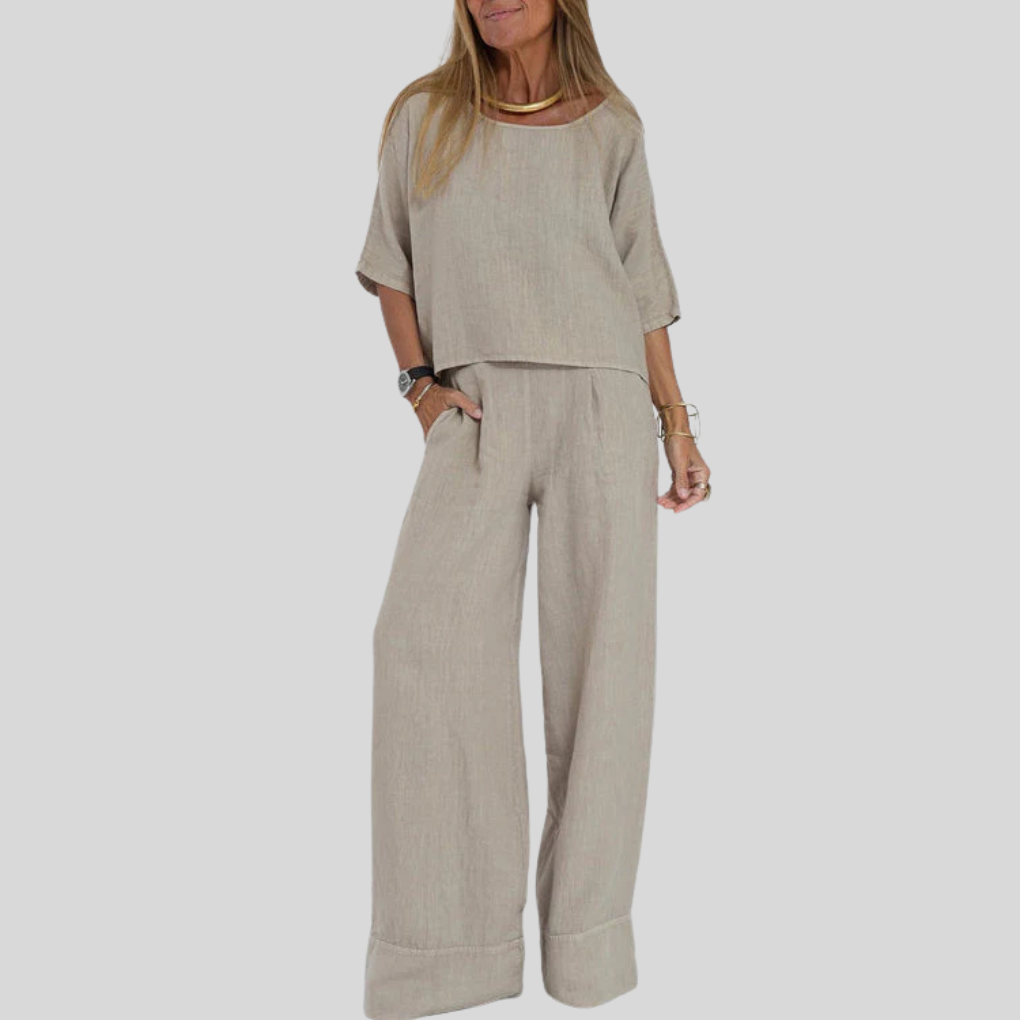 Two-Piece Cotton-Linen Set