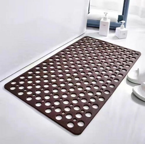 Quick Drain Anti-Slip Shower Mat with Suction Cups for Secure Grip