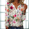 Women’s Floral Print Long-Sleeve Blouse