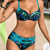Women’s Two-Piece Bikini Set with High Waist and Pattern