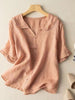 Women’s Linen Blouse with Peter Pan Collar