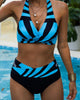 Women’s Summer Bikini Set with Halter Neck and High-Waisted Bottom