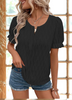 Women’s Notched Scoop Neck Short-Sleeve Shirt