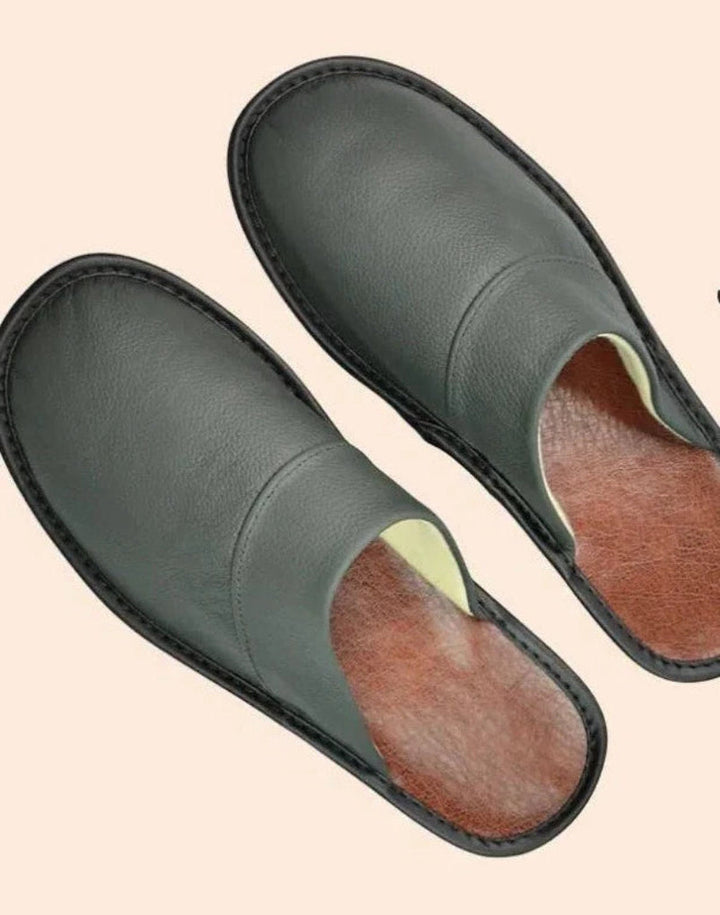 Non-Slip Comfort Genuine Leather Indoor Slippers