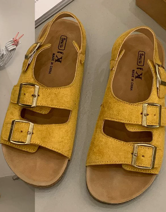 Women’s Sandals with Buckle-Strap for Summer