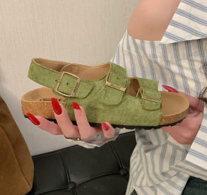 Women’s Open Toe Sandals with Adjustable Buckle Straps