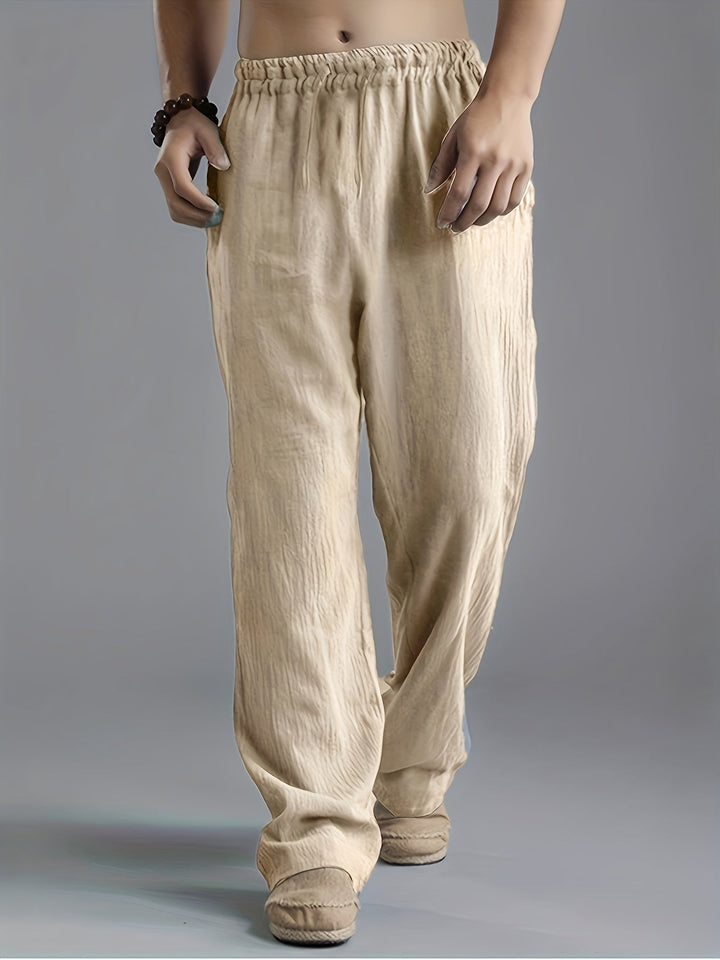Men’s Plain Pants with Garterized Waist