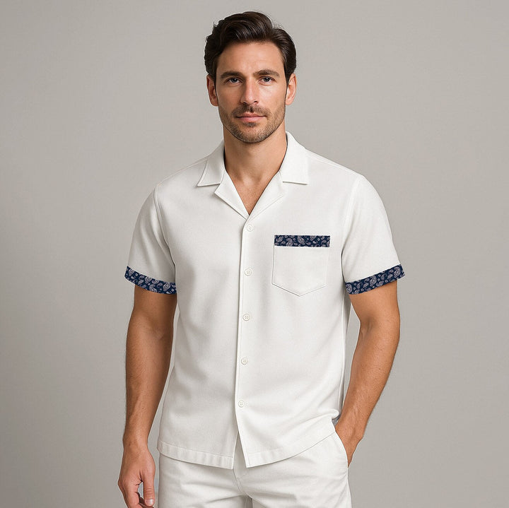 Men’s Lightweight Short-Sleeved Shirt with Chest Pocket