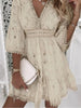 Women’s Eyelet Mini Dress with Lace Trim