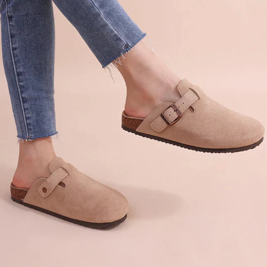 Women’s Suede Cork Slippers – Comfort and Style in Every Step