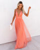 Women’s Maxi Dress with Deep V-Neck for Summer