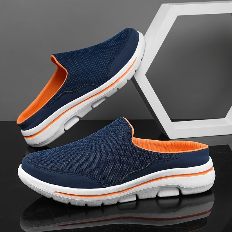 Men’s Mesh Slip-On Half Shoes with Platform Sole
