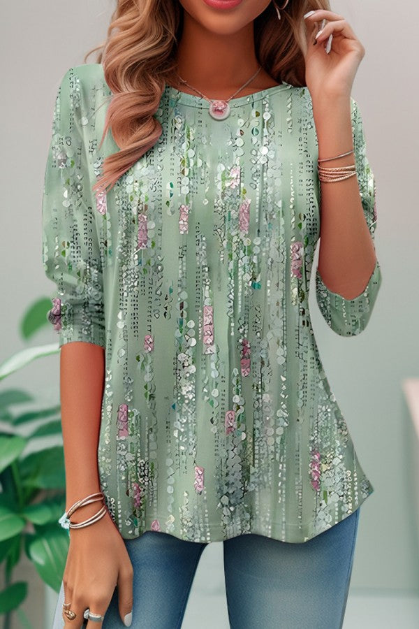 Women’s Printed Crew Neck Shirt