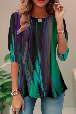 Women’s Printed Crew Neck Shirt