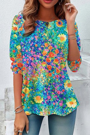 Women’s Printed Crew Neck Shirt