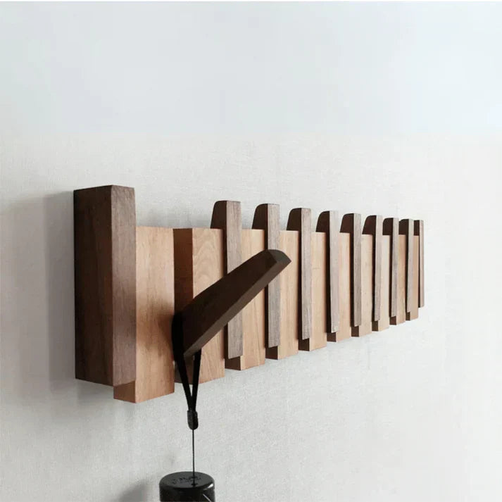 Piano-Inspired Wooden Coat Rack – A Touch of Musical Charm for Your Home