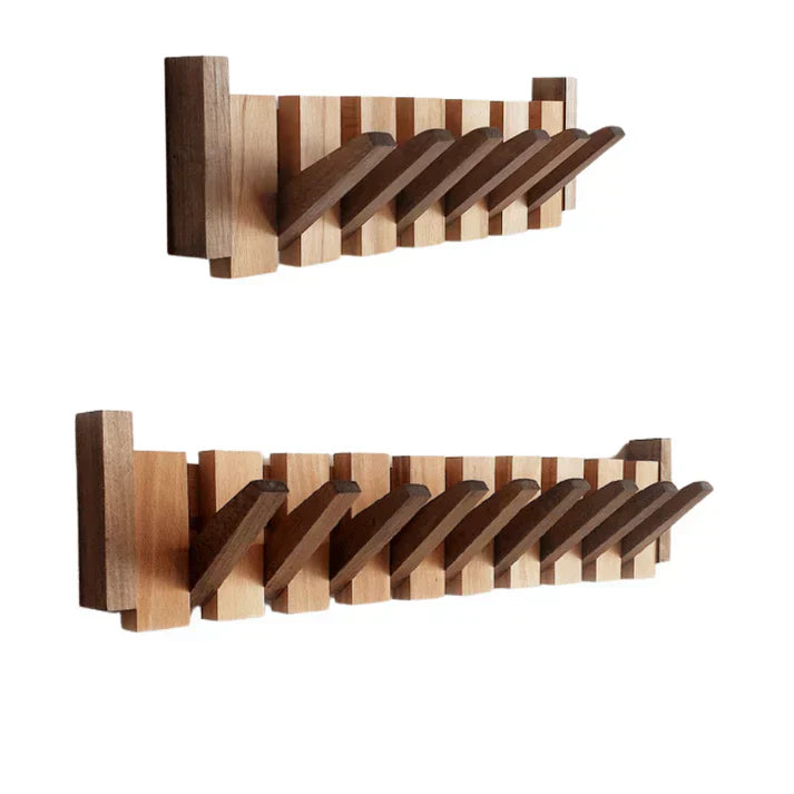 Piano-Inspired Wooden Coat Rack – A Touch of Musical Charm for Your Home