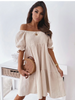 Women’s Off-Shoulder Mini Dress with Tiered Skirt