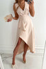 Women’s Sleeveless Wrap Dress with Ruffled Hem