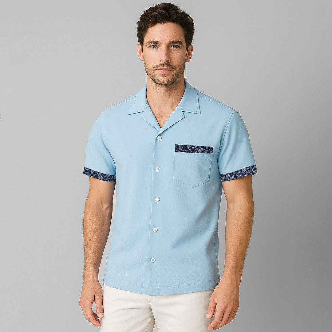 Men’s Lightweight Short-Sleeved Shirt with Chest Pocket