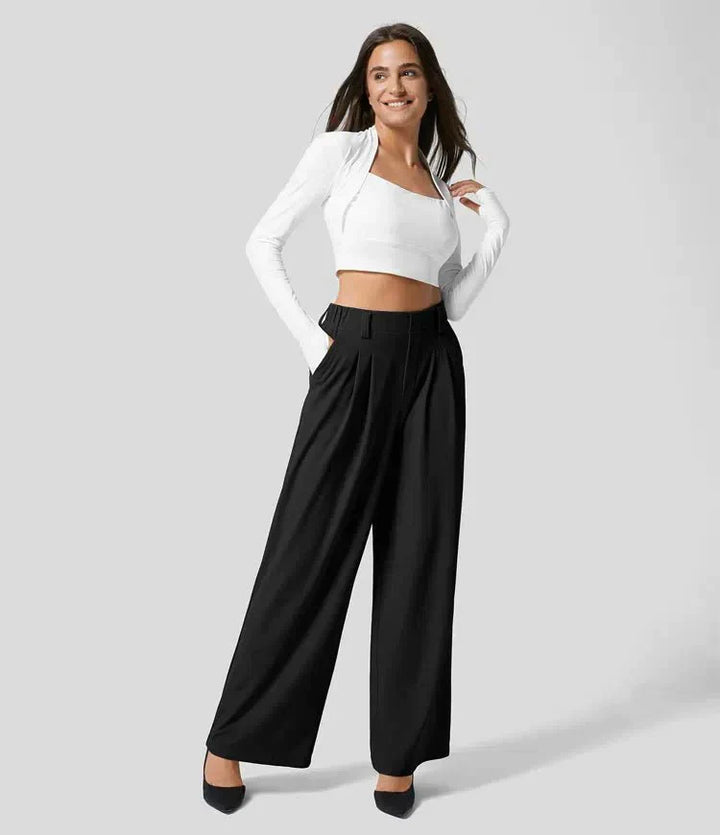 Women’s Summer Trousers with Straight Cut and Pockets