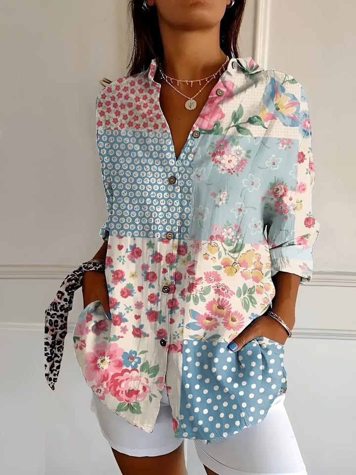 Women’s Printed Button-Down Shirt