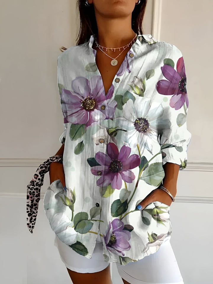 Women’s Printed Button-Down Shirt