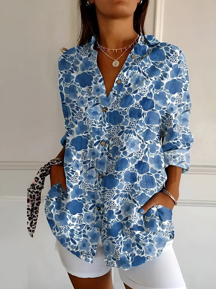 Women’s Printed Button-Down Shirt