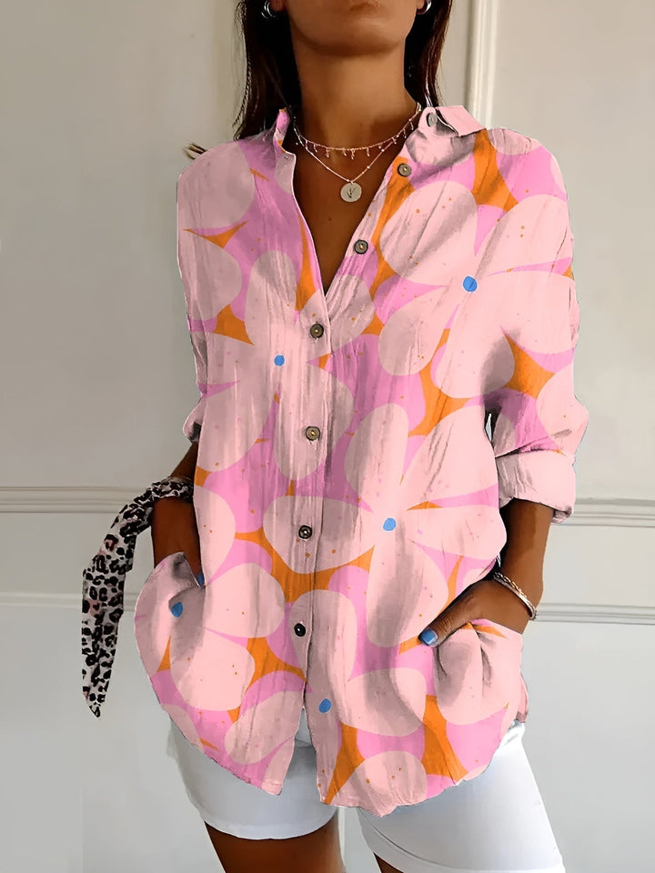 Women’s Printed Button-Down Shirt