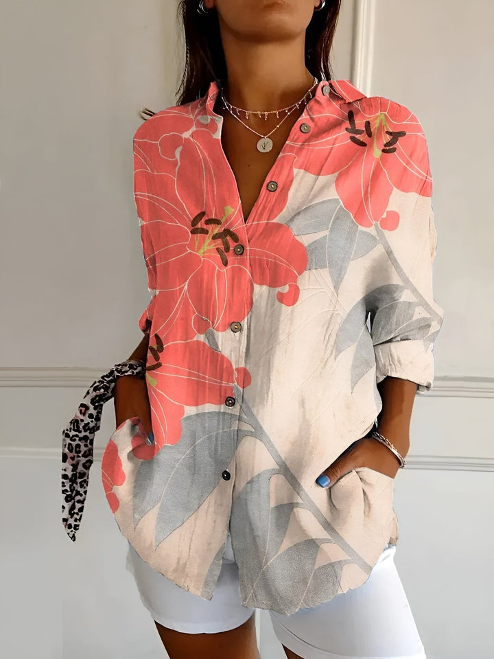 Women’s Printed Button-Down Shirt