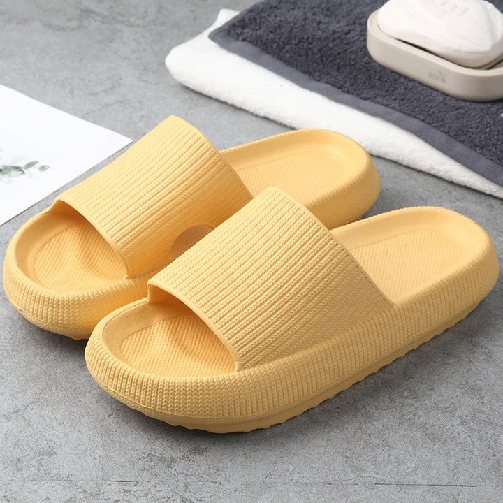 Women’s Rubber Slip-On Sandals with Textured Upper