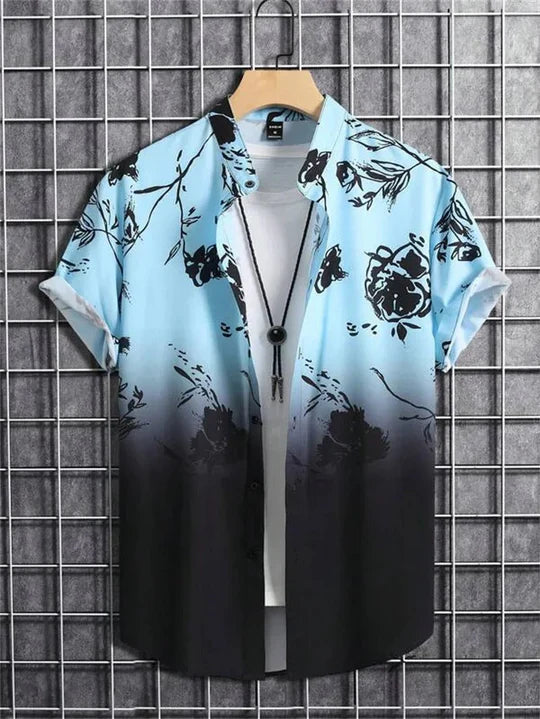 3D Flower Print Hawaiian Shirt Vibrant Style for Laid-Back Days