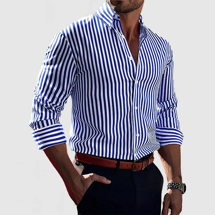 Men's Striped Button-Down Shirt
