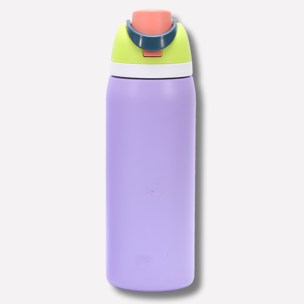 LeakProof Insulated Stainless Steel Bottle with Straw