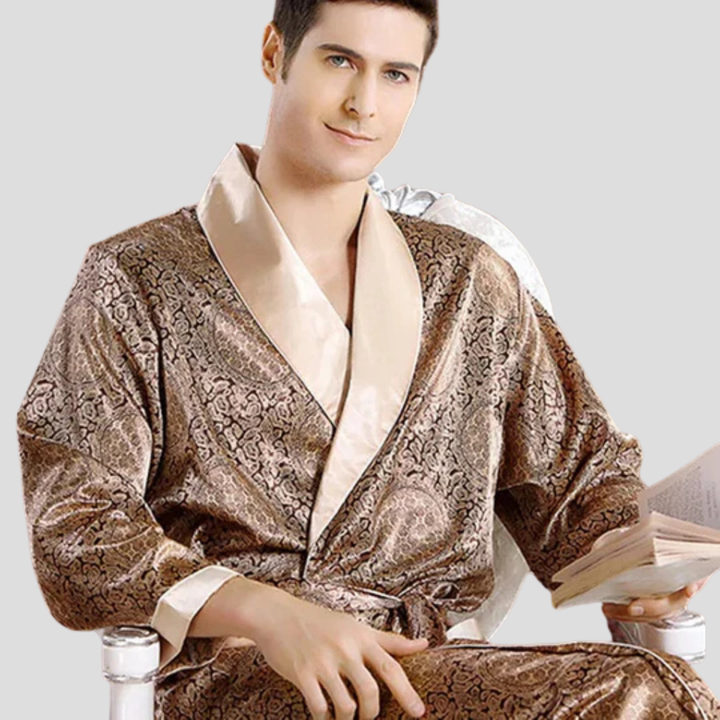 Men’s Kimono Satin Bathrobe