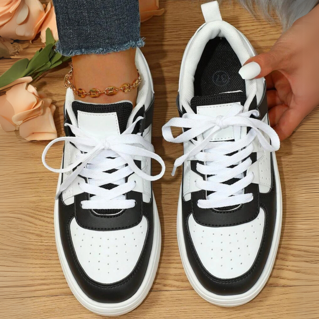 Women’s Lace-Up Sneakers with Thick Platform Sole