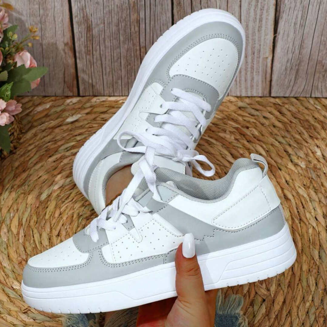 Women’s Lace-Up Sneakers with Thick Platform Sole