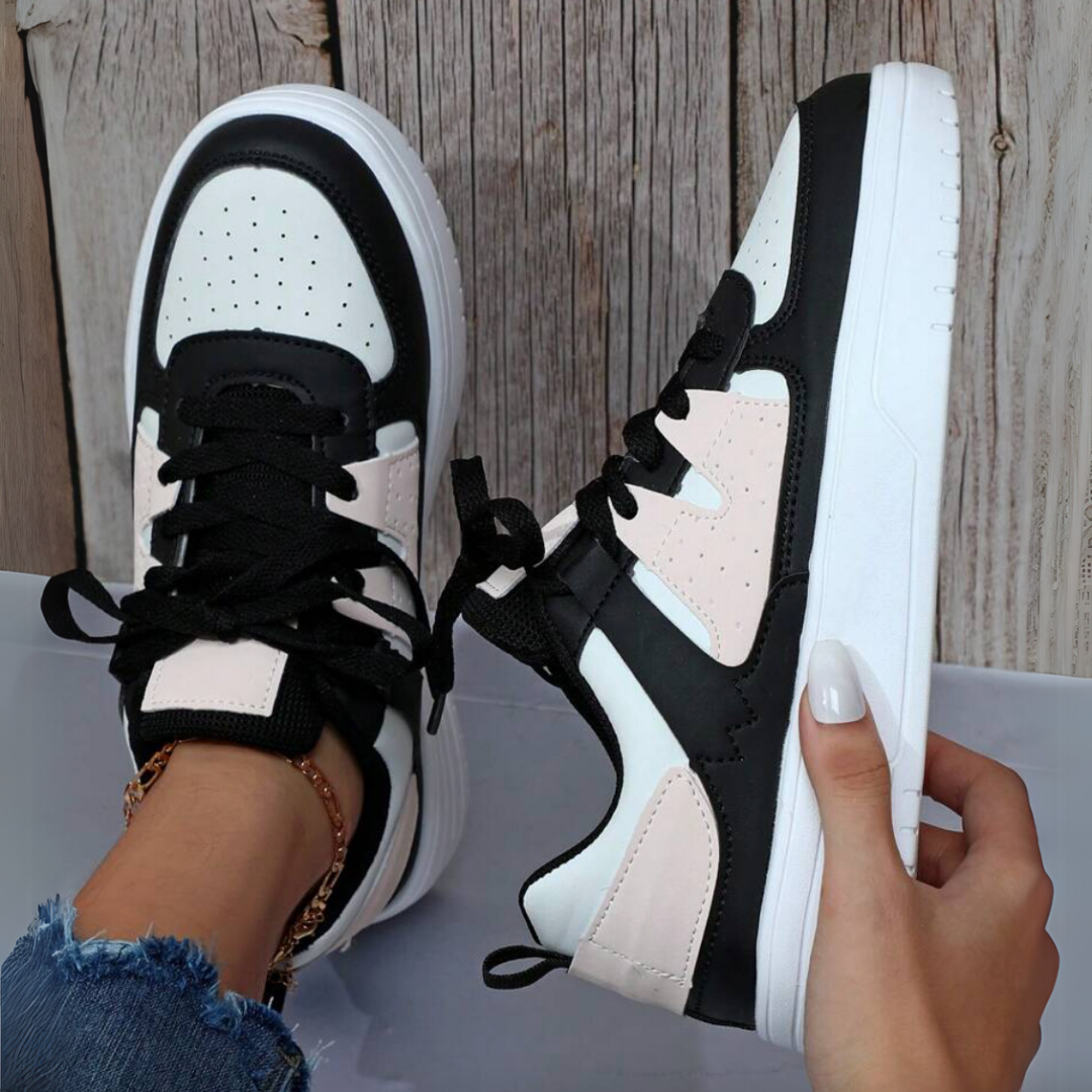 Women’s Lace-Up Sneakers with Thick Platform Sole