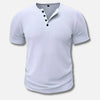 Slim-Fit Henley T-Shirt for Men with Button Closure