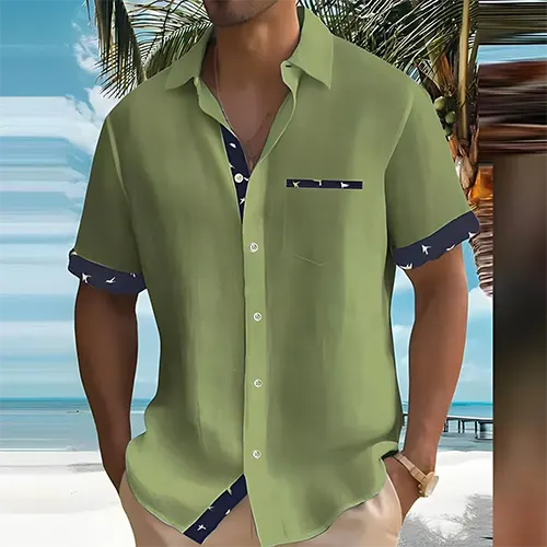 Liam – Men’s Short Sleeve Summer Shirt | Cool &  Comfortable