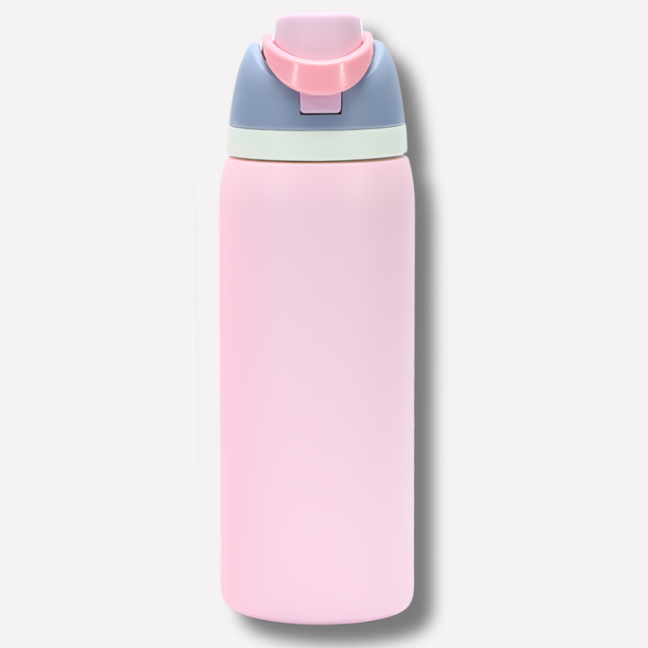 LeakProof Insulated Stainless Steel Bottle with Straw