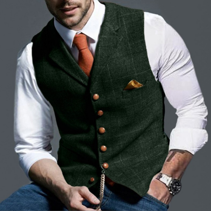 Men’s Classic V-Neck Vest – Timeless Elegance for Every Occasion
