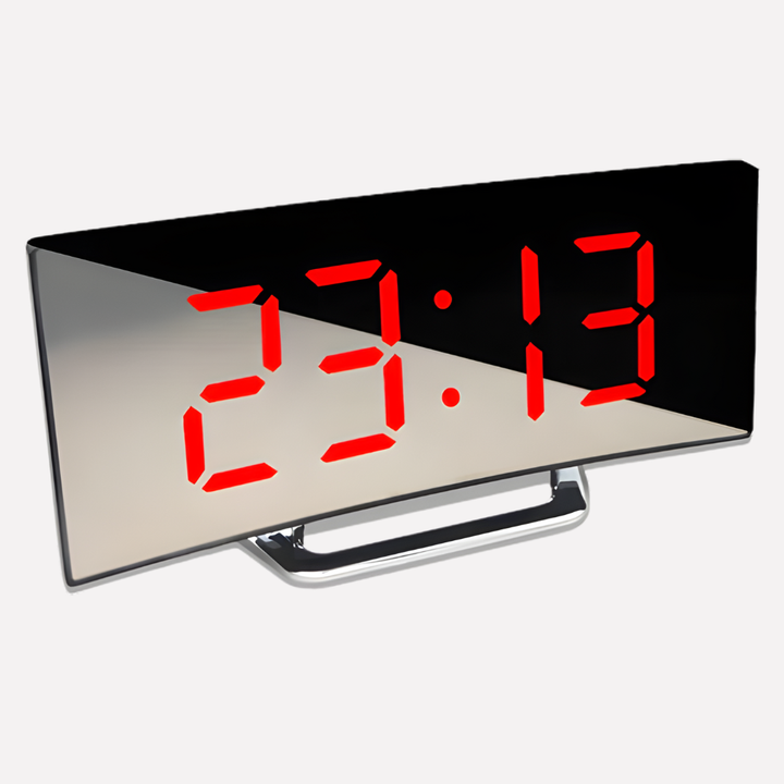 Modern Style Curved LED Digital Alarm Clock