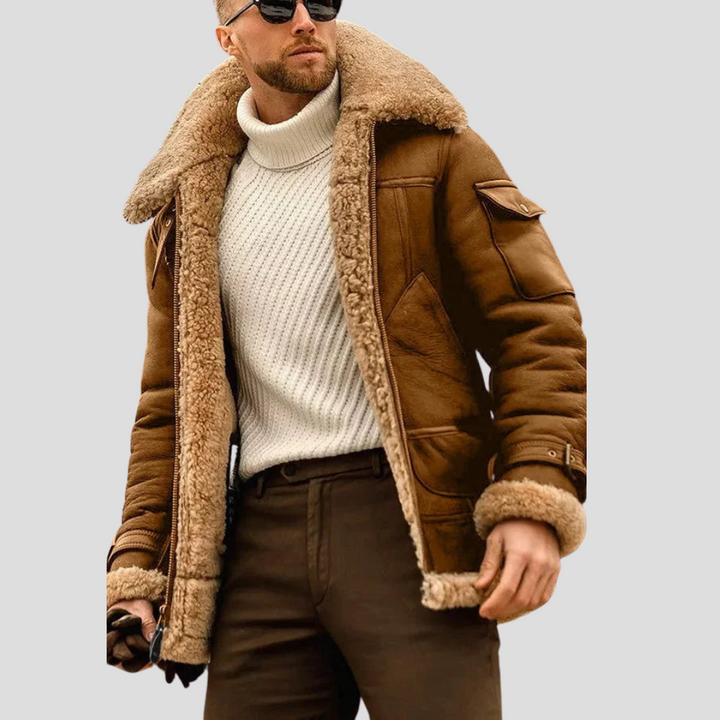 Men’s Camel Biker Jacket